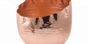 Hammered Copper Flower Vase
