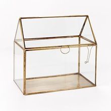 Copper Metal Frame Hanging Geometric Glass Terrarium