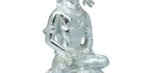 White Metal Shiv Ji Statue