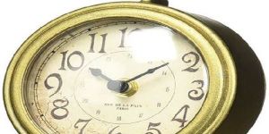 Table Metal Gold Clock