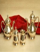 BRASS TEA POT SET SHINE POLISH
