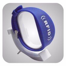 Dotted Lock Silicon Ellipsed Shape RFID Wristband