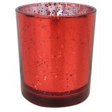 Glass Christmas Candle Holder