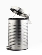 STAINLESS STEEL PERFORATED PEDAL BIN