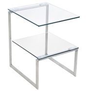 Modern Glass Top Side Table
