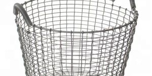 Wire Mesh Round Metal Log Basket