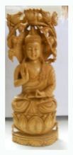 Wooden God Buddha Statue