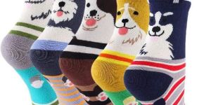 Kids Fancy Cartoon Character Cotton Designer Socks
