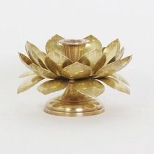 BRASS LOTUS FLOWER CANDLE HOLDER