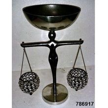 Aluminum And Glass Crystal Votive Tealight Candle Holder