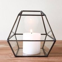 Metal Geometric Glass Terrarium