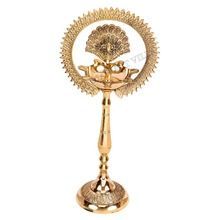 Peacock Top Diya Deepak Oil Lamp Stand