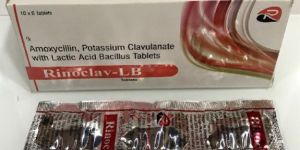 Amoxicillin 500mg+ Clavulanic acid 125mg + Lactic acid bacillius Tablet