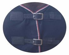 Navy Dark Blue Oxford Neck Less Pure Woolen Rug