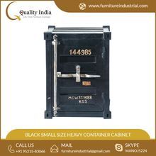Black Colored Small Size Heavy Container Style Cabinet