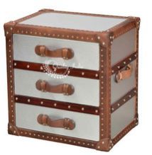 Metal Trunk Cube 3 Drawer