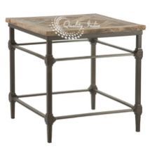 Wooden Top and Metallic Legs Table