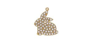 Pave Diamond Rabbit Design Pendant