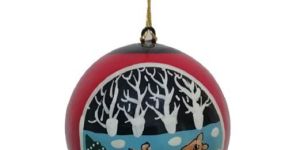 Paper Mache Christmas Ball 3