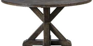 Dining Table Round Crossed Base