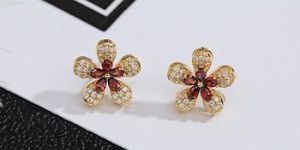 Diamond Flower Kid Girls Earring