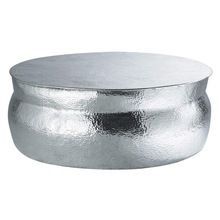 Hammered Aluminium Round Coffee Table