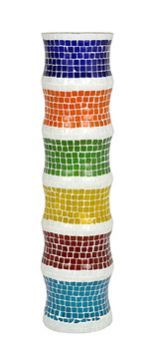 Mosaic Glass Vase Decorative Floor Handcrafted Flower Vases