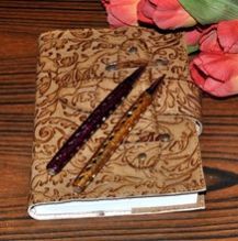 Unique Black Leather Blank Pages Notebook