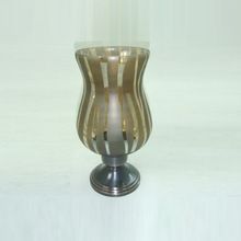 Crackle Glass Candle Hurricane