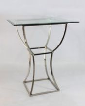 Iron Console Table with Glass Top