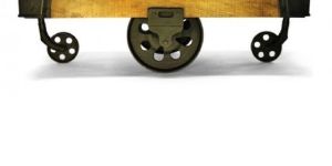 Industrial Cart Wheel Coffee Table