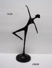Black Powder Coated Aluminium Figurine