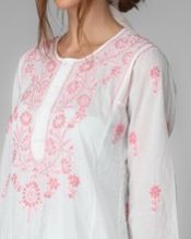 Girl's Floral Hand Embroidered Kurti