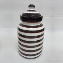 Designer Ceramic Round Jar with Lid