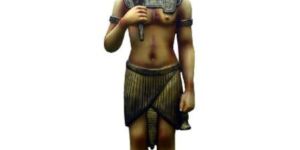 Fiber Egyptian Modern Man Guard Statue