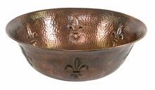 Multipurpose Deep Round Hammered Copper Sink