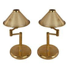 Nautical Brass Swing Arm Table Lamps