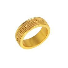 Gold Plated Plain Silver Rings
