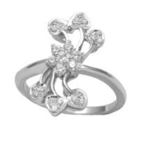 White Zircon Silver Rings