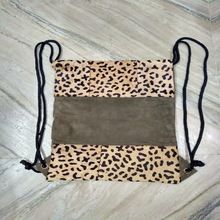 Leather Fur Patchwork Backpack Bag