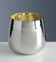 Silver Tumbler with inside Gold Plated
