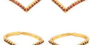 Ethnic Gold Tone Toe Ring