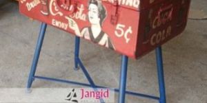 Vintage Industrial Iron Box with Stand