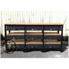 Vintage Industrial Glass Display Cabinet