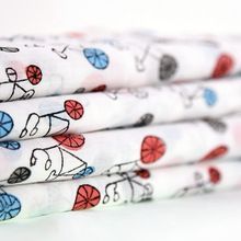 Bicycle Hand Block Print Cotton Fabric
