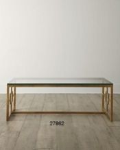 Brass Glass Top Coffee Table