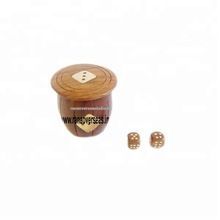 Wooden Dices Box with Dices and Wooden Solitaire