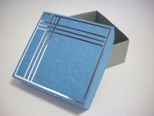 Blue Cardboard Gift Box