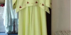 Pista Green Layered Gown