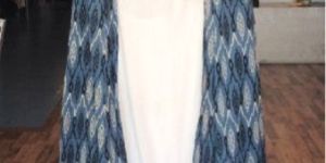 White Kurta Pant Set with Printed Jacket